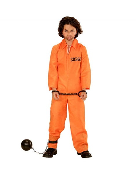 Disfraz preso naranja infantil/juvenil