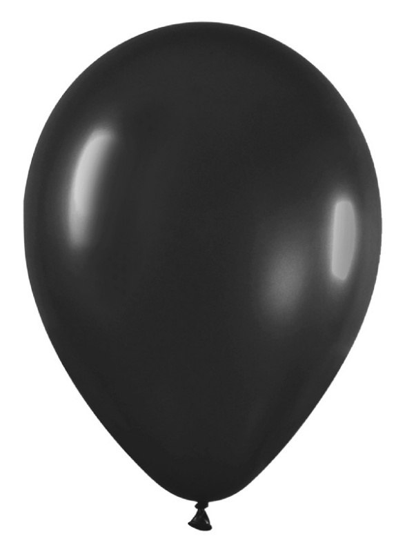 Bolsa 100 Globos R-5 Negro Sólido 12.5cm
