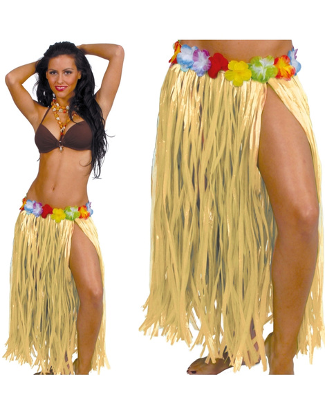 Saia havaiana cores longas flor 75 cm