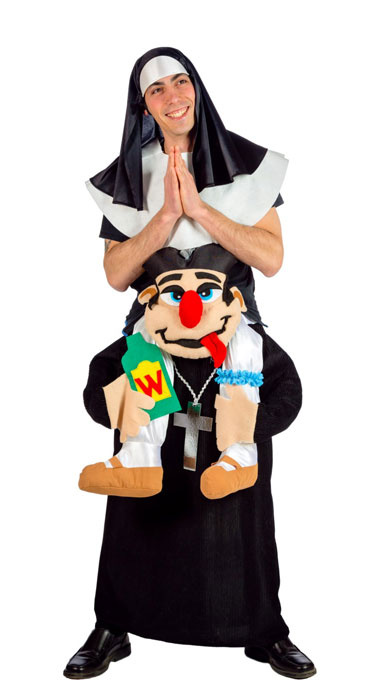 Disfraz Cura Y Monja adulto
