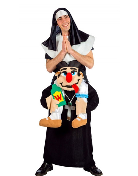 Disfraz Cura Y Monja adulto