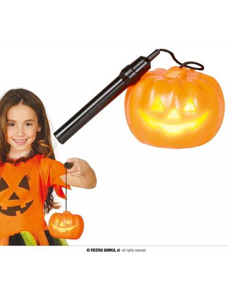 Farol Calabaza Con Luz 10 Cm