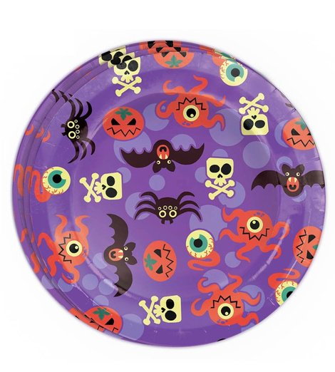 Bolsa 8 Platos 23 Cm. Halloween