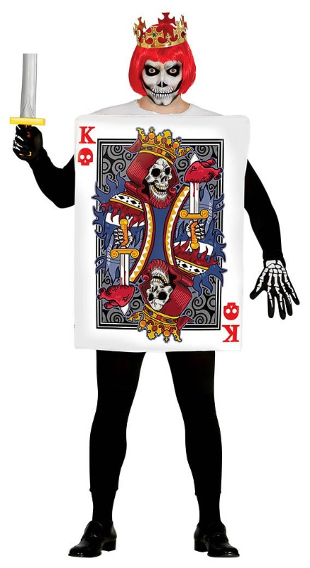 Disfraz Carta Rey Calavera Adulto