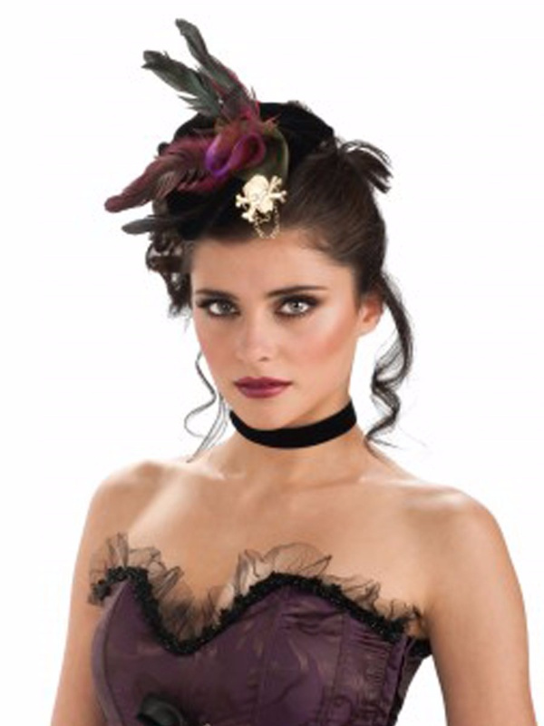 Mini Sombrero bruja con calavera