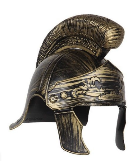 Capacete centurião prateado ou dourado