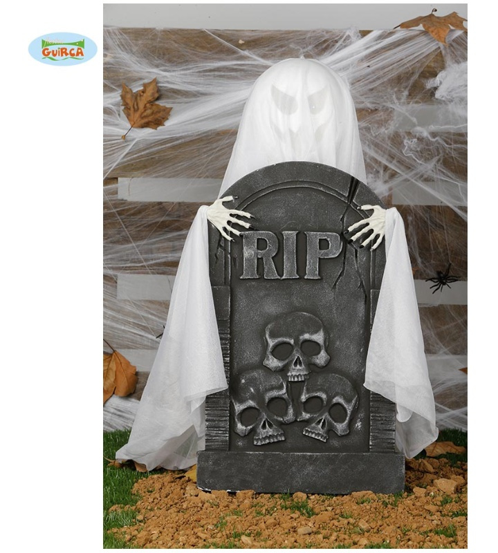 Lápida Con Fantasma Luz Sonido Y Movimie