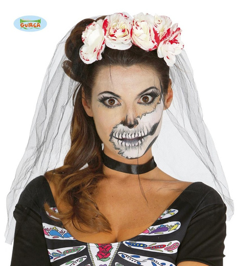 Diadema Flores Blancas Halloween