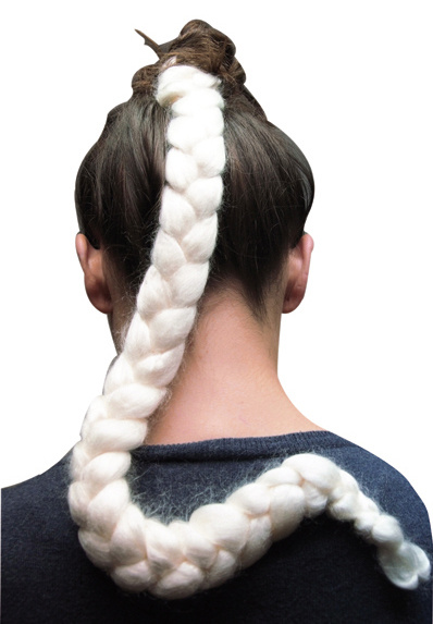 Trenza-coleta Blanca
