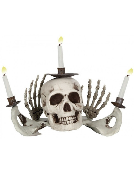 Candelabro Calavera 3 Portavelas