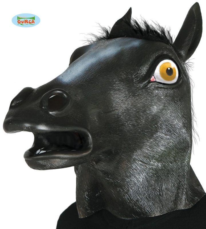 Careta Caballo Negro Látex