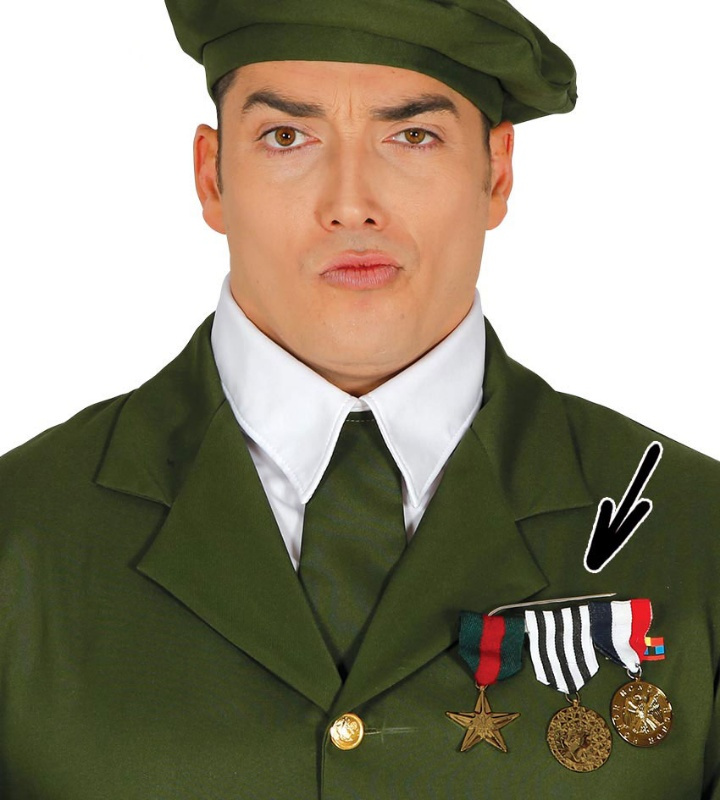 Alfinete com 3 Medalhas Militares