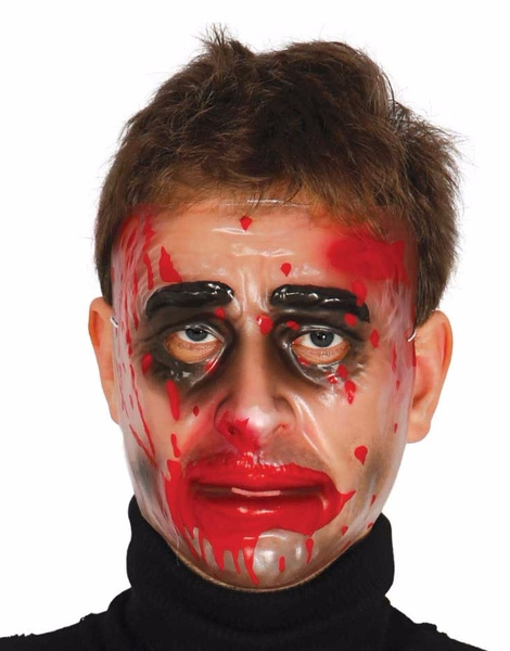 Careta Transparente Hombre Con Sangre