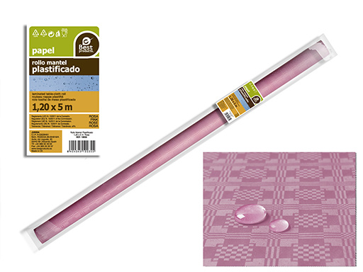 Rollo Mantel Plastificado Rosa 5x1.20m