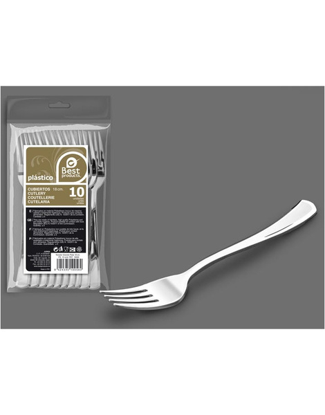 Tenedores Grande Plata 18.5cm 10uds.