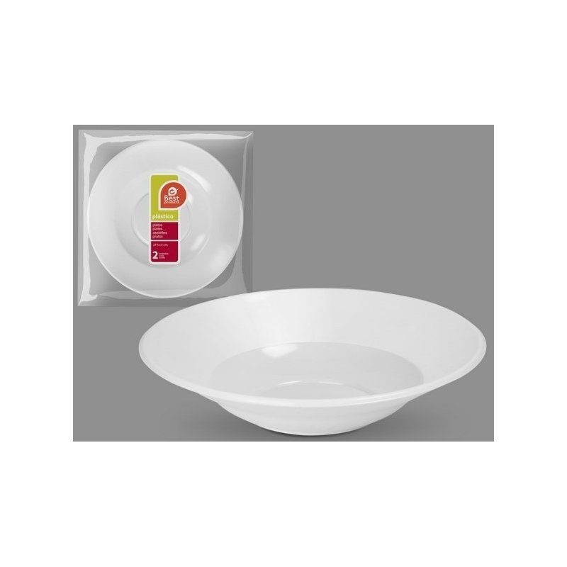 Ensaladera Blanca 27.5x6cm 2 Uds.