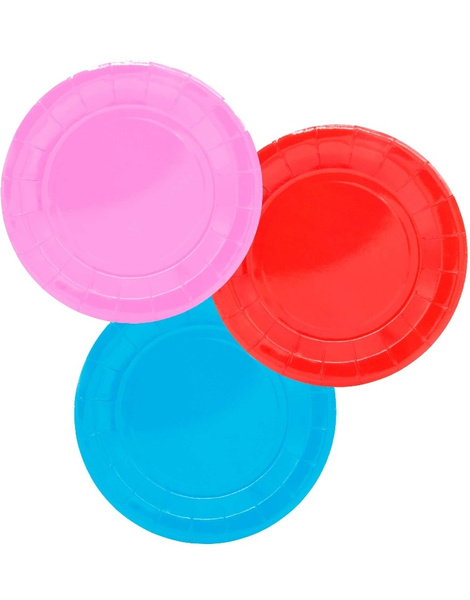 Platos Desechables Colores Grandes 10uds