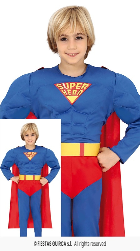 Fato de Herói Musculoso para menino