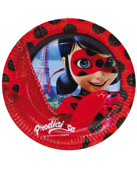 Platos Ladybug Desechables 23cm 8 Uds.