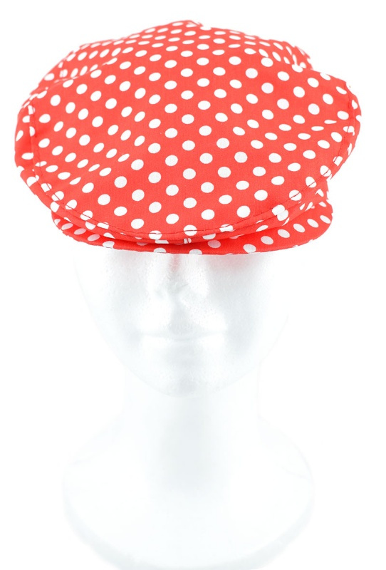 Gorra Lunares Blanco Fondo Rojo Infantil