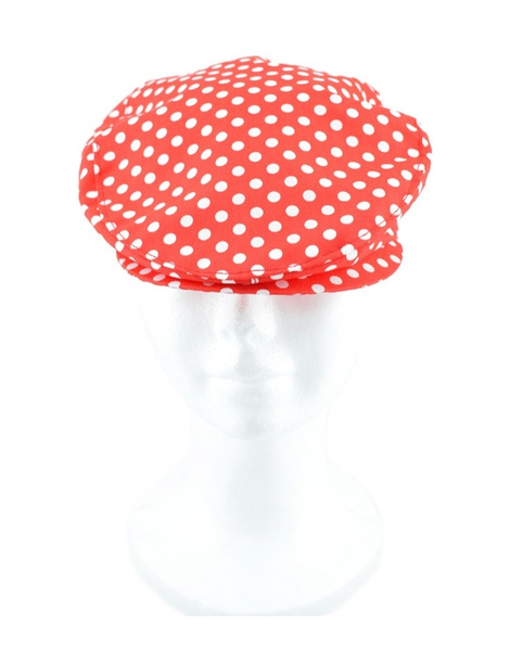 Gorra Lunares Blanco Fondo Rojo Infantil