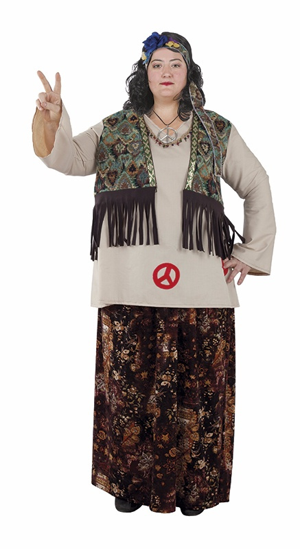 Disfraz Hippie mujer XXL