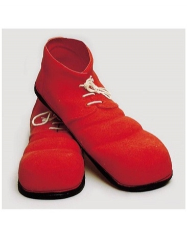 Zapatos payaso Látex rojo adulto 35cm