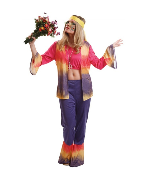 pistón Arreglo Doctor en Filosofía Disfraz Hippie mujer