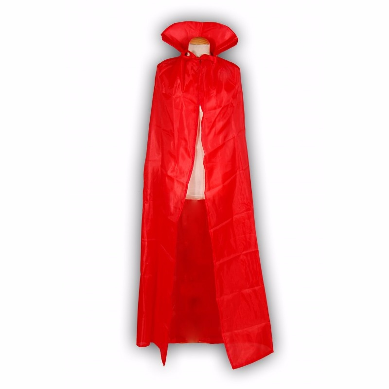 Capa De Tela Roja Con Cuello