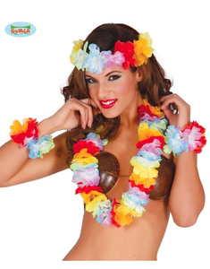 - Leis Collares Hawaianos Fiesta Collar Flores 50cm Kurtzy Guirnaldas Hawaianas Kit Decoración Fiesta Tema de Playa Set Aloha Flores Fruncidas Hula Luau Hawaii Disfraz 100 Piezas 