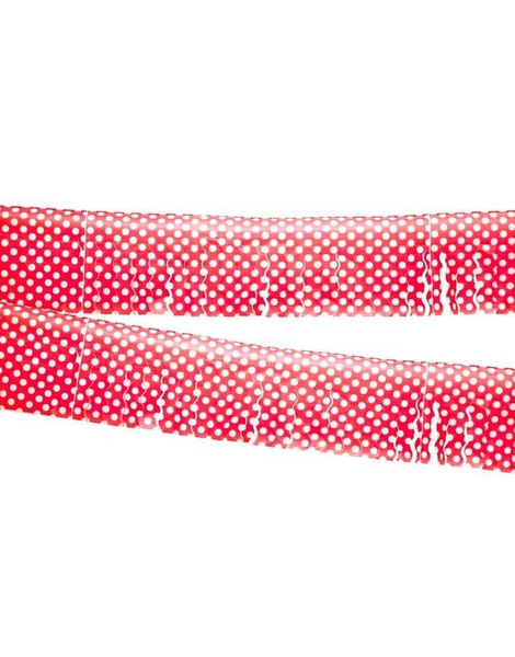 Fleco Lunares Rojos 10 Mts.