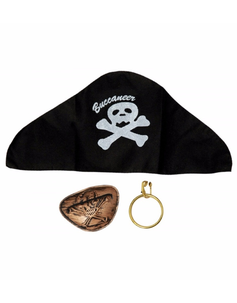 Set Pirata Parche+Pendiente+Gorro