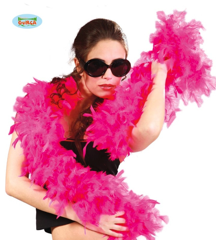 Boa Plumas fucsia 1.80m 90 gramos eco