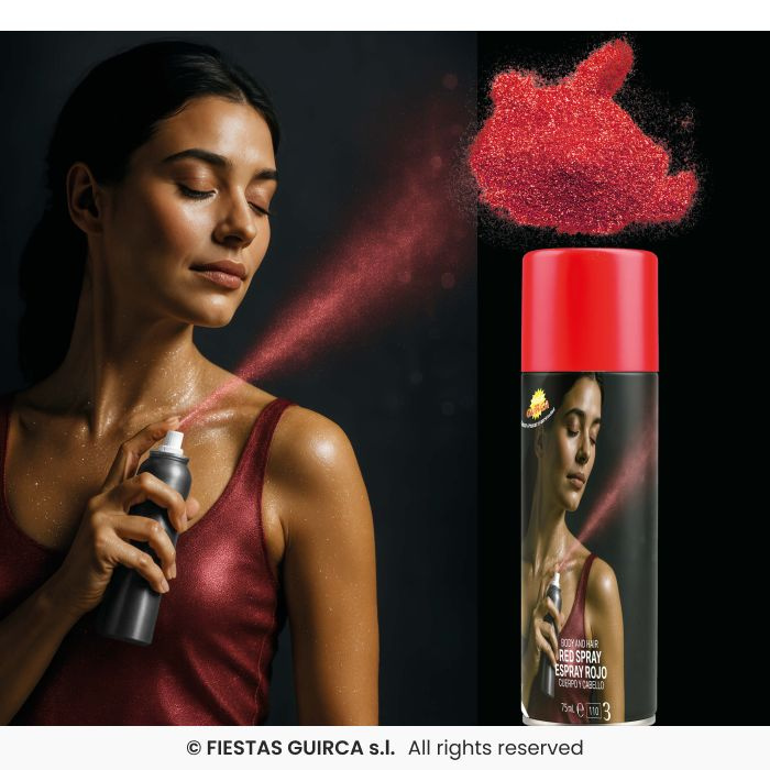 Spray de maquiagem Corpo e cabelo 75ml.
