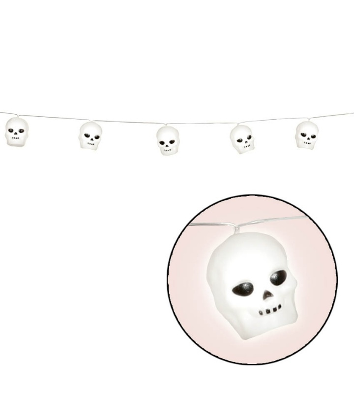 Guirnalda led 12 calaveras 180cms.