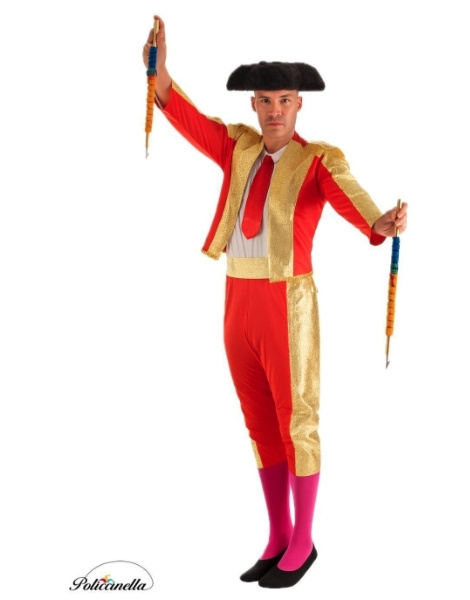 Fato de toureiro vermelho para homem