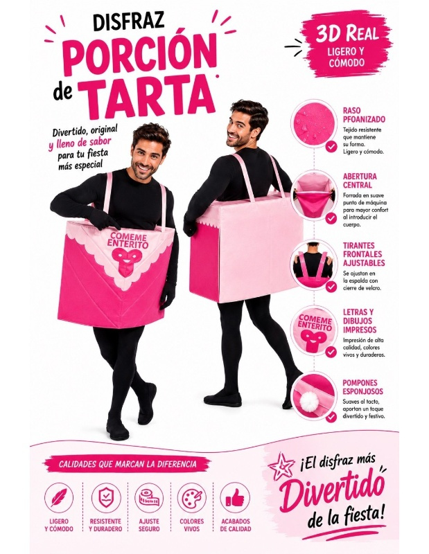 Fato de Torta de Morango Adulto
