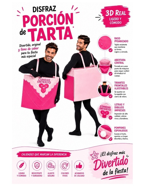 Fato de Torta de Morango Adulto
