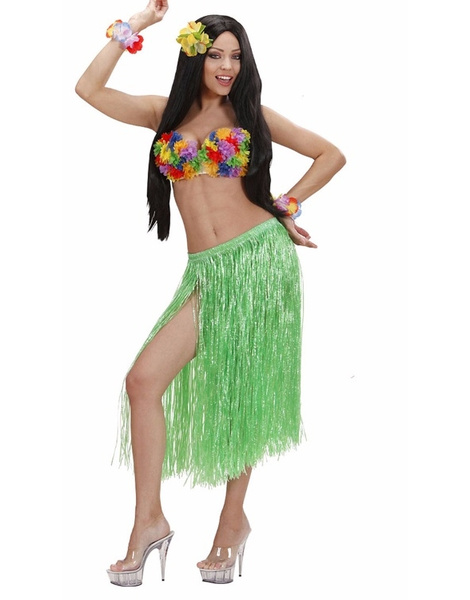 Falda Hawaiana verde  oferta