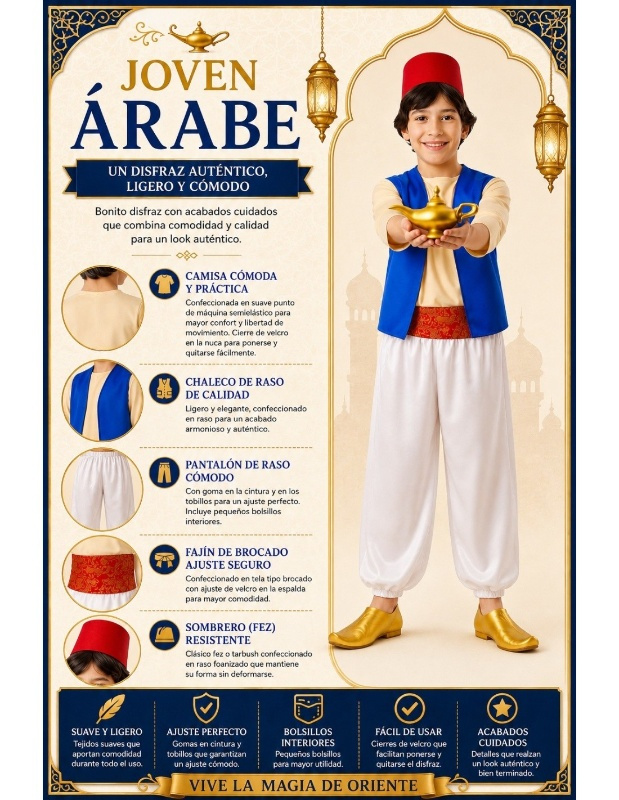 Disfraz joven árabe infantil