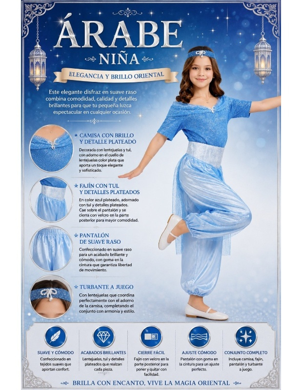 Fato de Jazmin para menina
