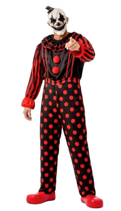 Fato de palhaço diabólico para homem