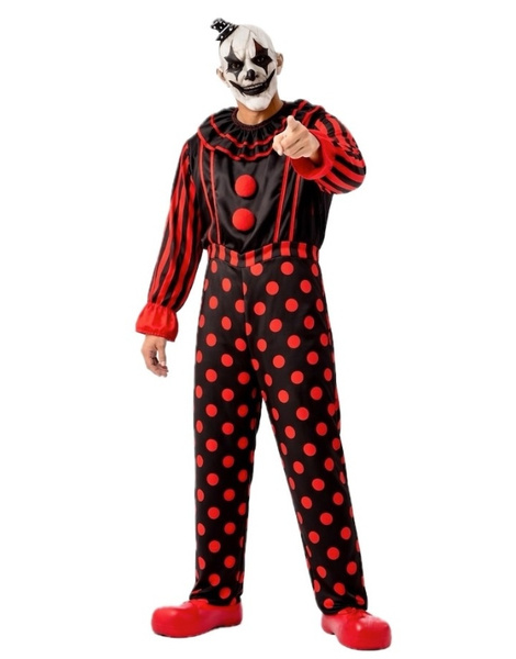 Fato de palhaço diabólico para homem