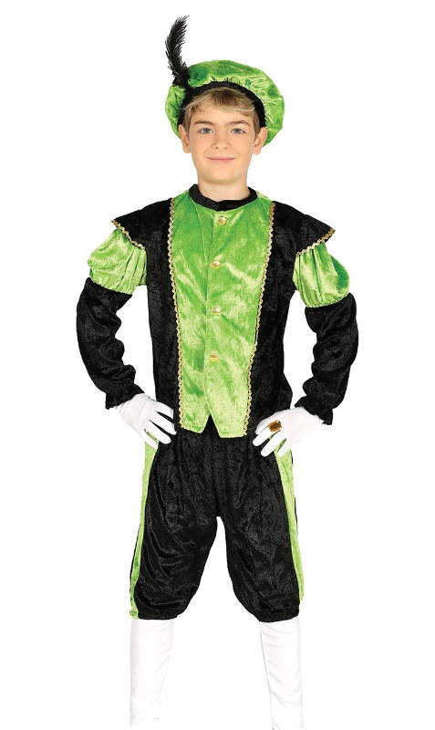 Costume Paje verde crianças