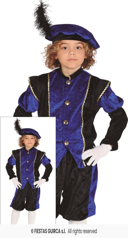 Fato de paje azul para crianças