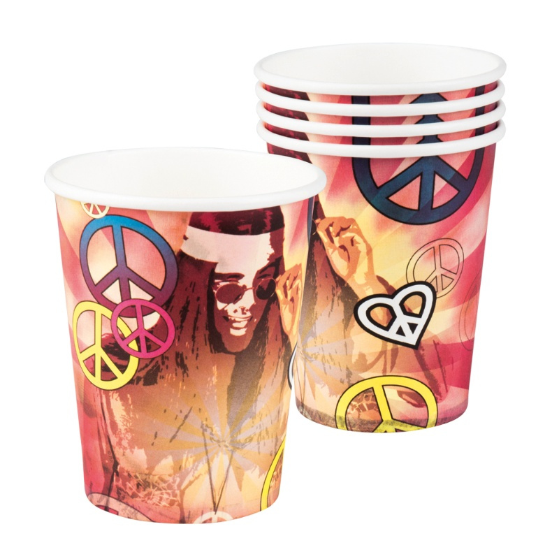 Vasos desechables Hippie