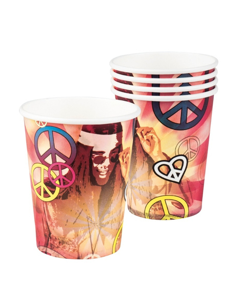 Vasos desechables Hippie