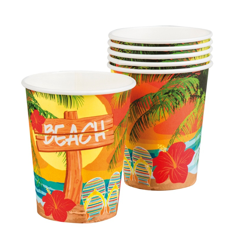 Vasos Hawai Beach desechables