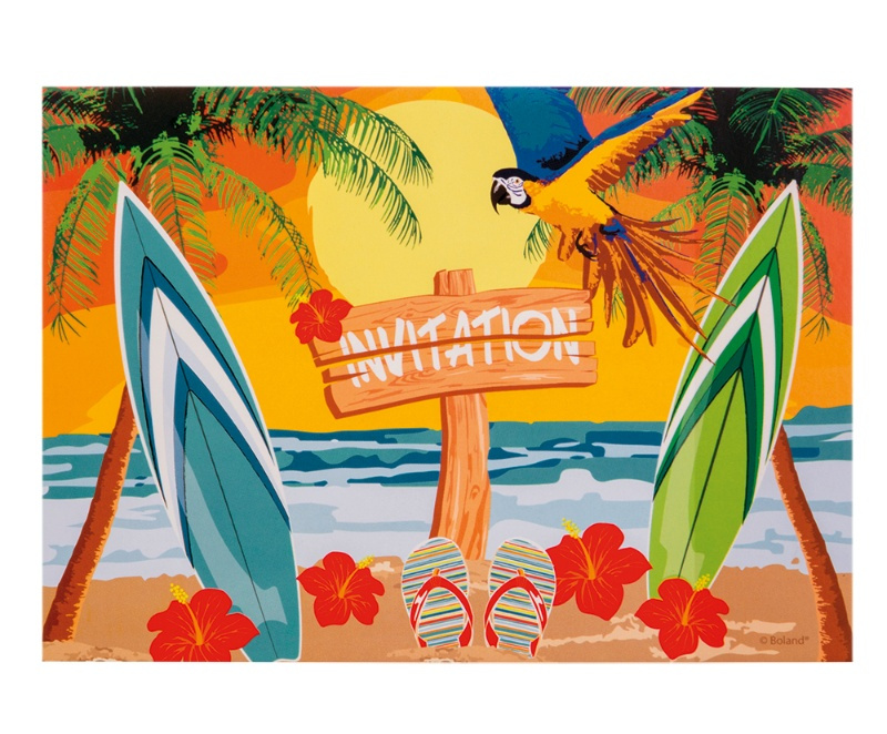 Invitaciones Fiesta Hawaiana Beach