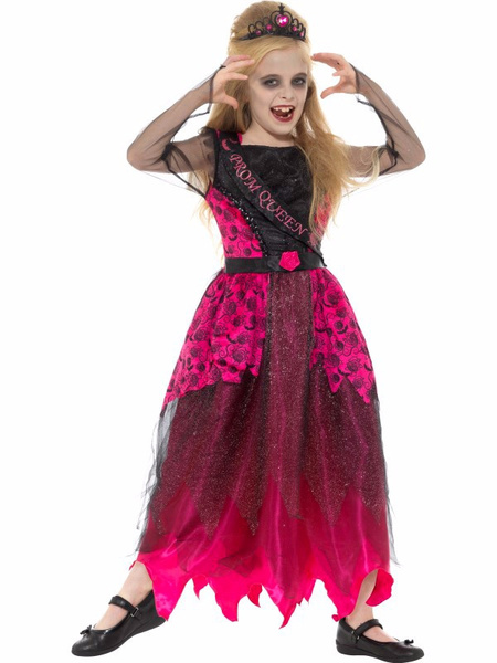 Disfraz Reina del baile zombie niña